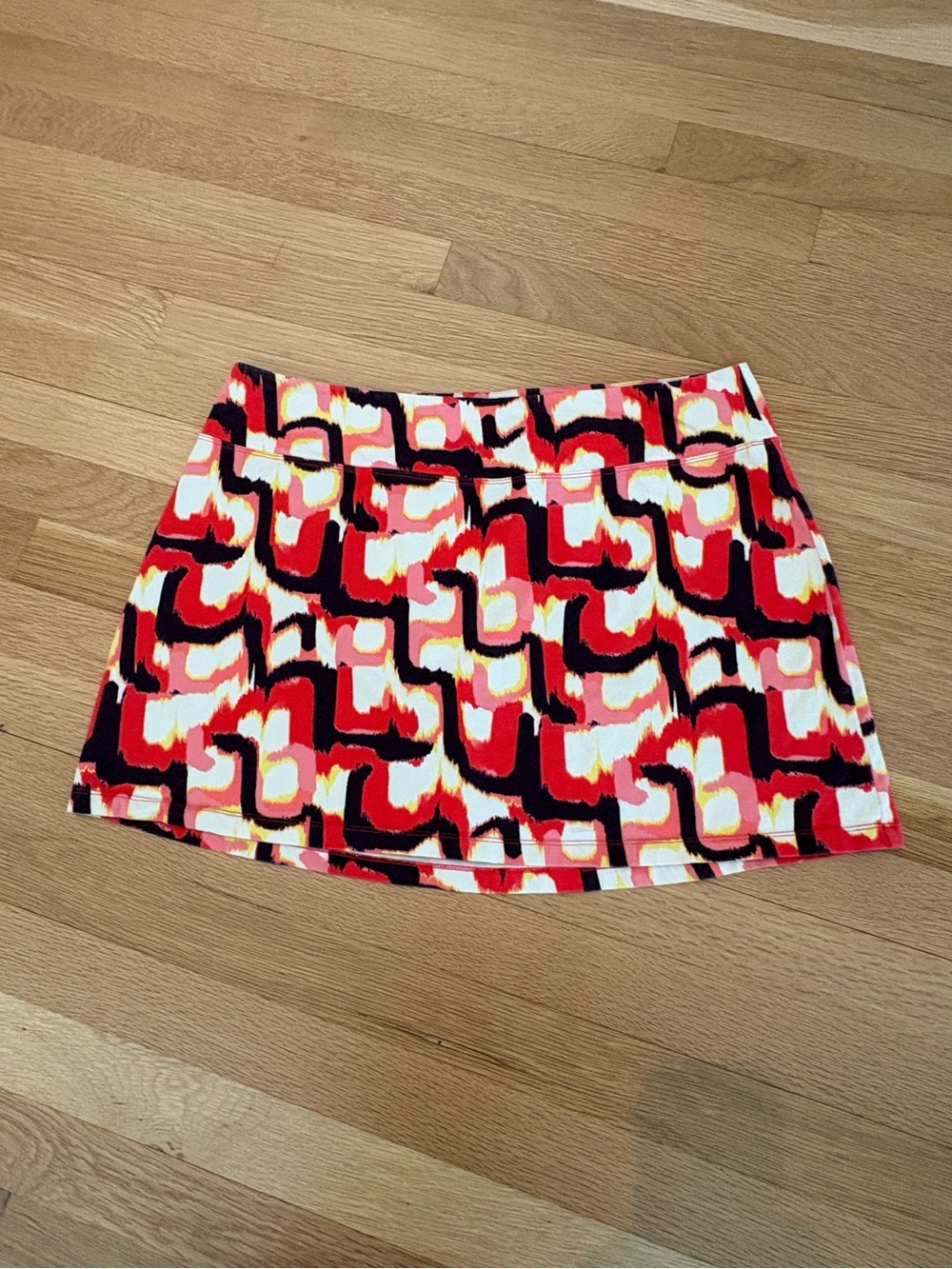 Patagonia Women’s Bold Print Cotton Elastic Band Waist Short Skirt / Size L